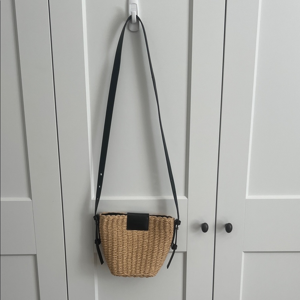 AllSaints Woven Tan and Black Women's Bag